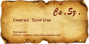 Cserei Szorina névjegykártya